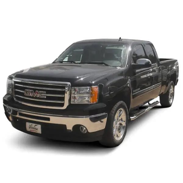 Westin 2014-2018 Chevrolet/GMC Silverado Sierra 1500 Dbl Cab PRO TRAXX 5 Oval Nerf Step Bars - SS thumbnail 3