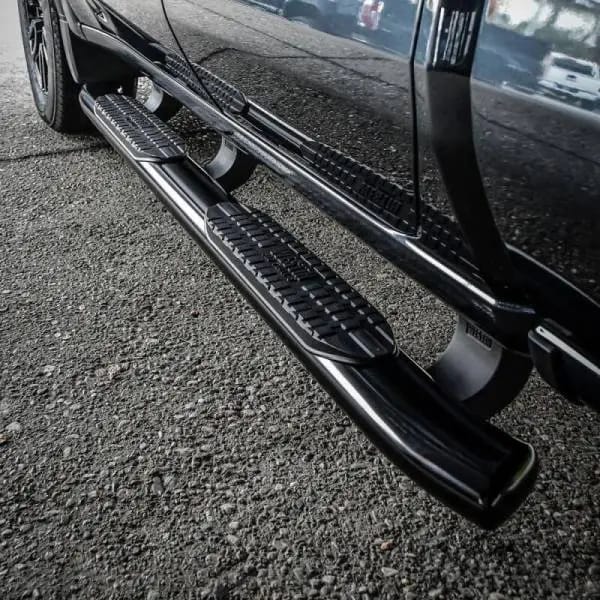 Westin 19-20 Chevrolet Silverado/GMC Sierra 1500 Double Cab PRO TRAXX 5 Oval Nerf Step Bars - Black thumbnail 7