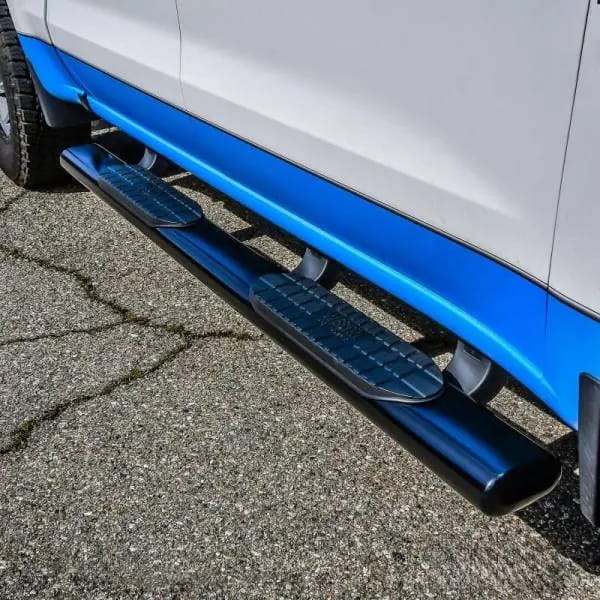 Westin 19-21 Chevrolet Silverado Crew Cab PRO TRAXX 6 Oval Nerf Step Bars - Black thumbnail 5