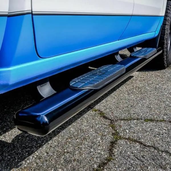 Westin 19-21 Chevrolet Silverado Crew Cab PRO TRAXX 6 Oval Nerf Step Bars - Black thumbnail 6