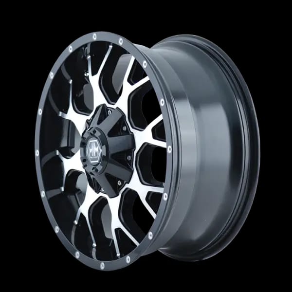 Mayhem 8015 Warrior 17x9 / 5x114.3 BP / -12mm Offset / 87mm Hub Black/Machined Face Wheel thumbnail 2