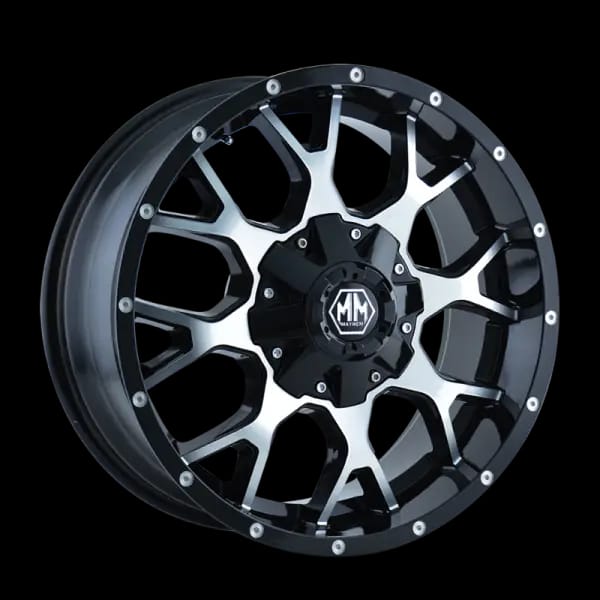 Mayhem 8015 Warrior 17x9 / 6x135 BP / 18mm Offset / 106mm Hub Black/Machined Face Wheel