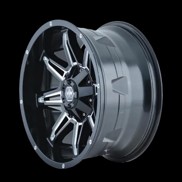 Mayhem 8090 Rampage 20x9 / 8x180 BP / 0mm Offset / 124.1mm Hub Black w/ Milled Spokes Wheel thumbnail 2