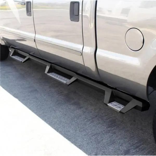 Westin/HDX 99-16 Ford F-250/350 Crew Cab (6.75ft Bed) Stainless Drop Nerf Step Bars - Textured Black thumbnail 5