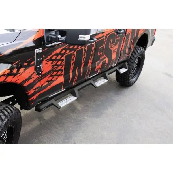 Westin/HDX 17-18 Ford F-250/350 Crew Cab (6.75ft Bed) Stainless Drop Nerf Step Bars - Textured Black thumbnail 4