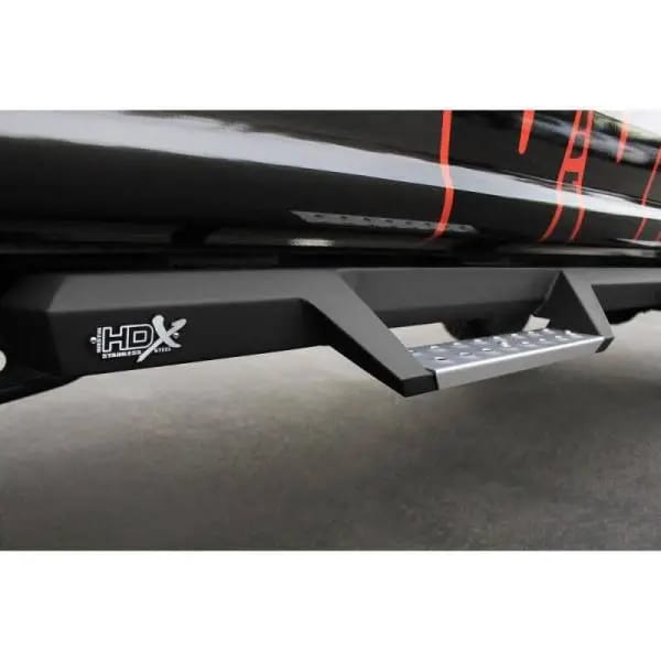 Westin/HDX 17-18 Ford F-250/350 Crew Cab (6.75ft Bed) Stainless Drop Nerf Step Bars - Textured Black thumbnail 6