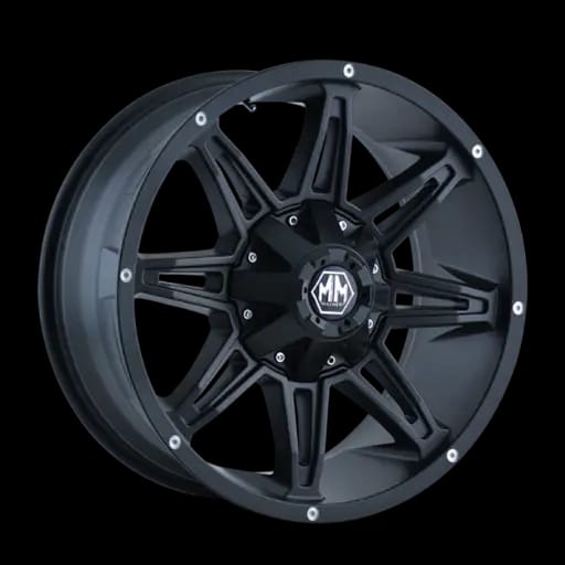 Mayhem 8090 Rampage 18x9 / 5x150 BP / 18mm Offset / 110mm Hub Matte Black Wheel