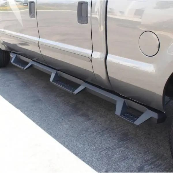 Westin 99-16 Ford F-250/350/450/550 CC (6.75ft Bed) HDX Drop Whl to Whl Nerf Step Bars - Text Blk thumbnail 5