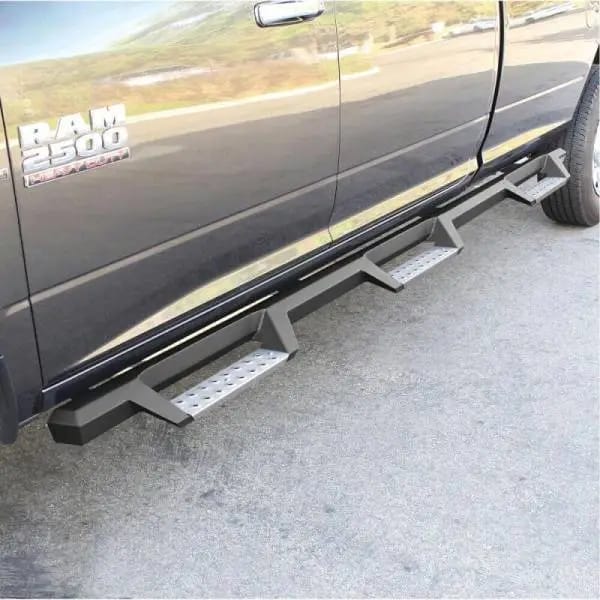 Westin/HDX 10-18 Ram 2500/3500 Crew Cab (8ft Bed) Drop Wheel to Wheel Nerf Step Bars - Txt Black thumbnail 4