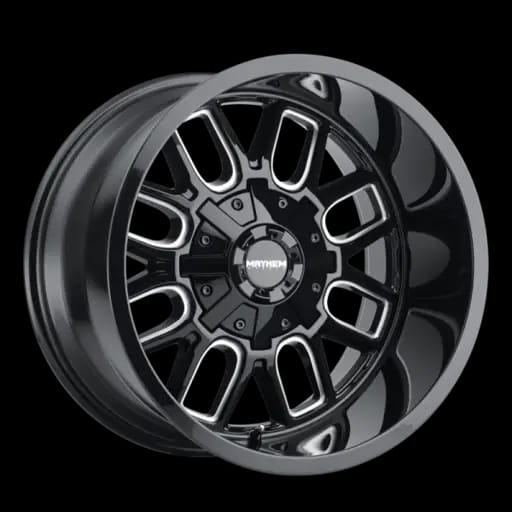 Mayhem 8107 Cogent 18x9 / 8x170 BP / 0mm Offset / 125.2mm Hub Gloss Black Milled Wheel