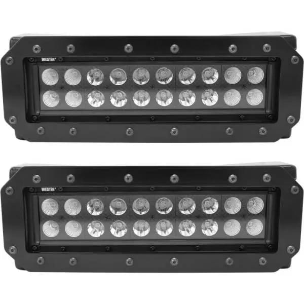 Westin HDX Flush Mount B-FORCE LED Light Kit (Set of 2) w/wiring harness - Black thumbnail 2