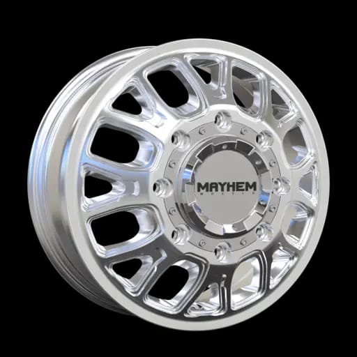 Mayhem 8107D Cogent Dually 17x6.5 / 8x200 BP / 125mm Offset / 142mm Hub Polished Wheel