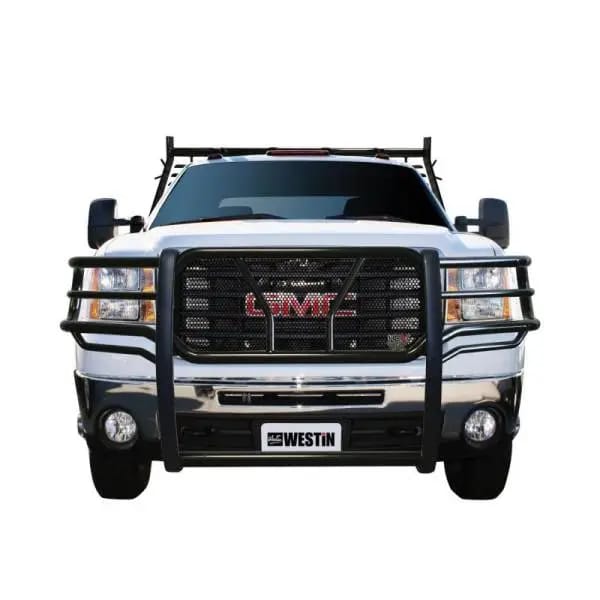 Westin 2007-2010 Chevrolet Silverado 25/3500HD HDX Grille Guard - Black thumbnail 4