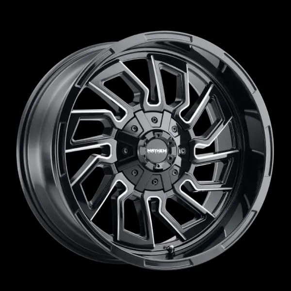 Mayhem 8111 Flywheel 20x9 / 5x127 BP / 0mm Offset / 87.1mm Hub Black w/ Milled Spokes Wheel