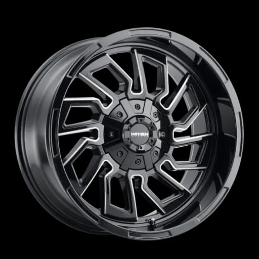 Mayhem 8111 Flywheel 20x9 / 5x127 BP / 0mm Offset / 87.1mm Hub Black w/ Milled Spokes Wheel