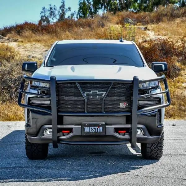 Westin 19-21 Chevrolet Silverado 1500 HDX Modular Grille Guard - Black thumbnail 3