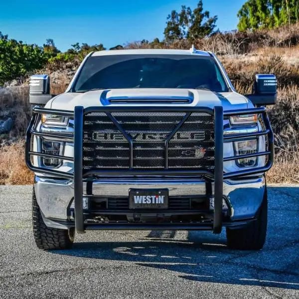 Westin 2020 Chevrolet Silverado 2500/3500 HDX Grille Guard - Black thumbnail 3