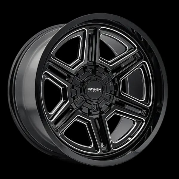 Mayhem 8117 Hermosa 20x9 / 5x127 BP/ 18mm Offset / 87mm Hub Black/Milled Wheel