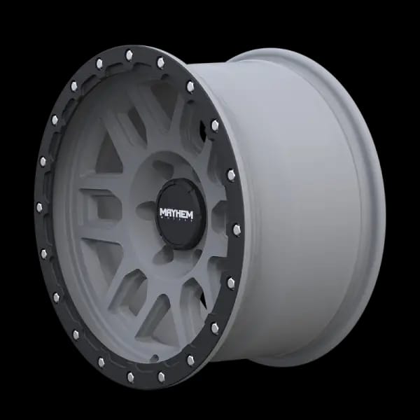 Mayhem 8304 Delta 20x9 / 5x127 BP / -12mm Offset / 78.1mm Hub Matte Gunmetal w/Matte Black Lip Wheel thumbnail 2