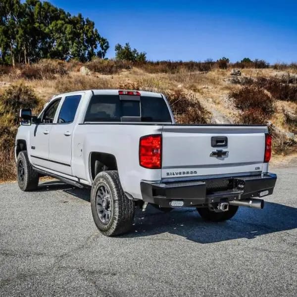 Westin 14-18 Chevrolet Silverado HDX Bandit Rear Bumper - Black thumbnail 4