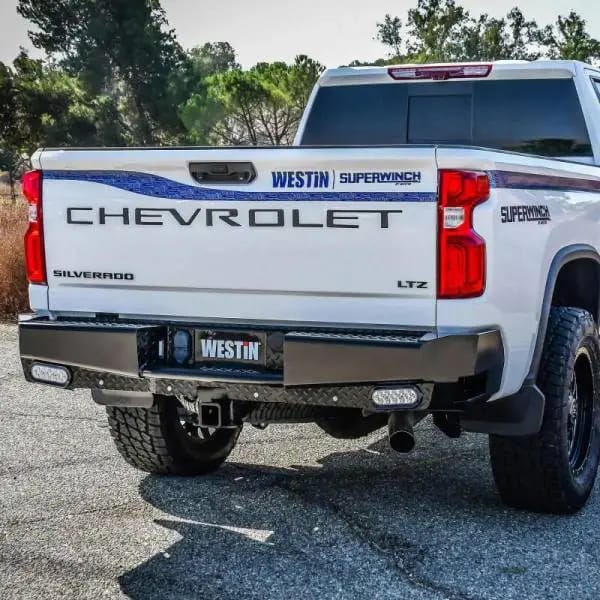 Westin 19-20 Chevy Silverado 1500 HDX Bandit Rear Bumper - Black thumbnail 9
