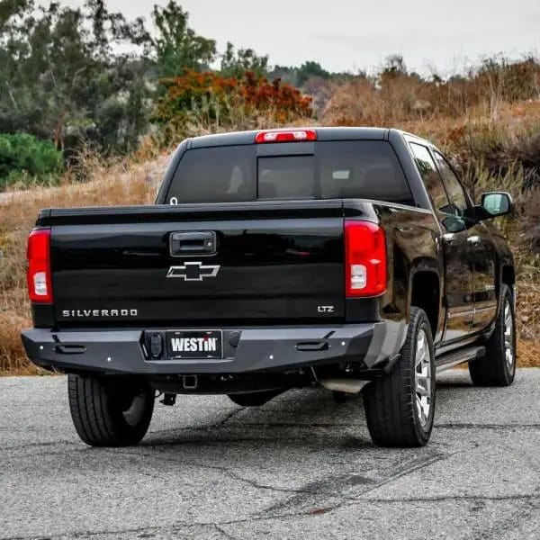 Westin 14-18 Chevy Silverado 1500 Pro-Series Rear Bumper - Textured Black thumbnail 5