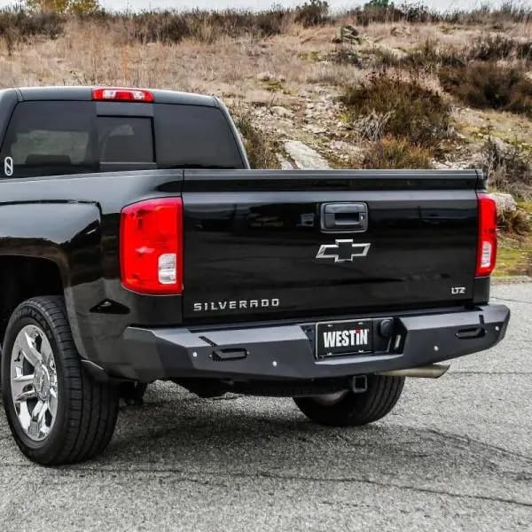 Westin 14-18 Chevy Silverado 1500 Pro-Series Rear Bumper - Textured Black thumbnail 4