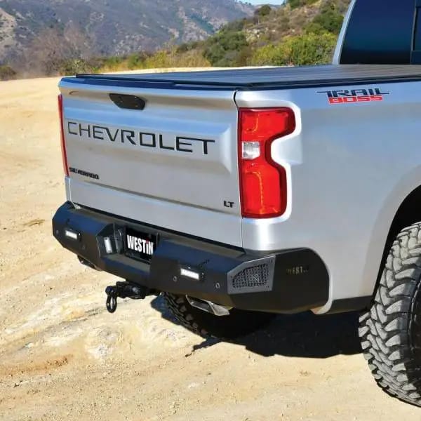 Westin 19-20 Chevy Silverado 1500 Pro-Series Rear Bumper - Textured Black thumbnail 6