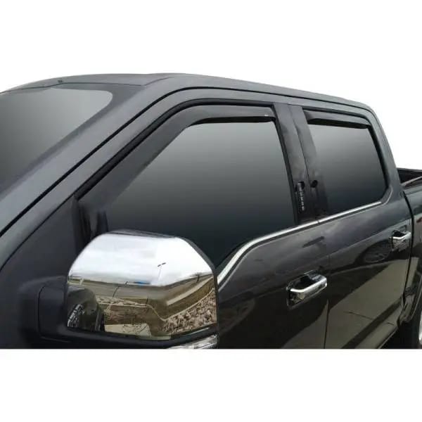 Westin 2015-2018 Ford F-150 SuperCrew Wade In-Channel Wind Deflector 4pc - Smoke thumbnail 2
