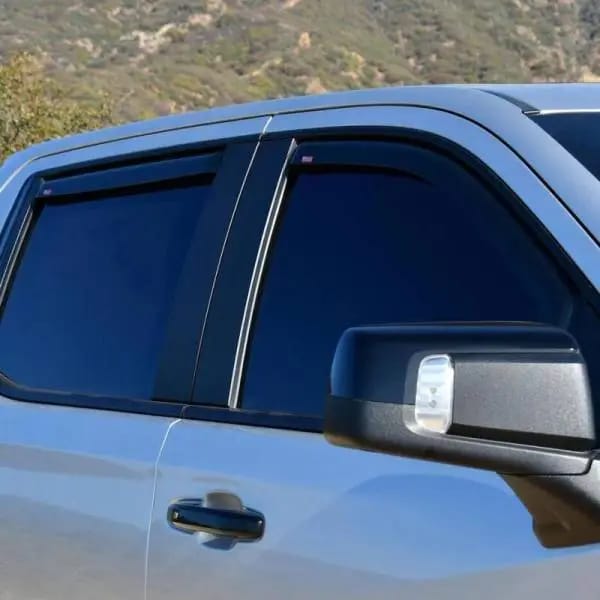 Westin 19-21 Chevy Silverado Crew Cab Pickup In-Channel Wind Deflector 4pc - Smoke thumbnail 2