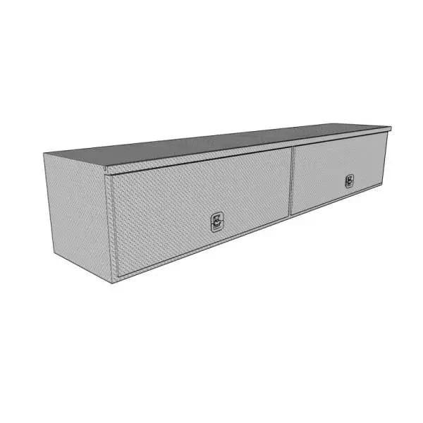 Westin/Brute High Cap HD Top Sider 16in x 96in w/flip up Doors - Aluminum thumbnail 3
