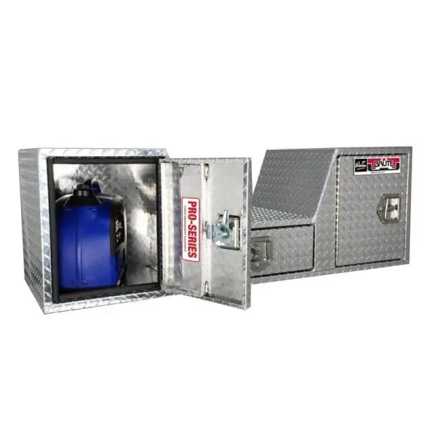 Westin/Brute V Shape Goose Neck 5th Wheel 57in Tailgate Box 1 Drawer/2 Swing Doors - Aluminum thumbnail 4