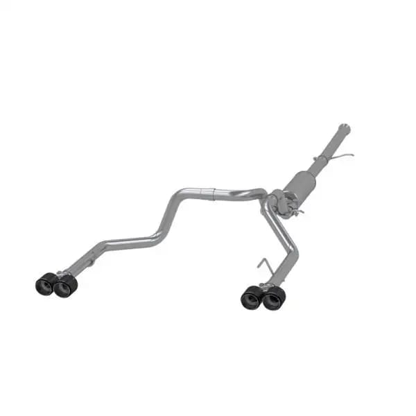 MBRP 19-21 Chevy Silverado 1500 6.2L 2.5in Dual Split Rear Cat Back w/ Quad Carbon Fiber Tips- T304 thumbnail 2