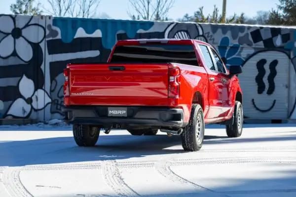 MBRP 19-24 GM 1500 Silverado/Sierra 2.7L Alum. Steel 3 Cat-Back w/ Single Side 4in Single Wall Tip thumbnail 4