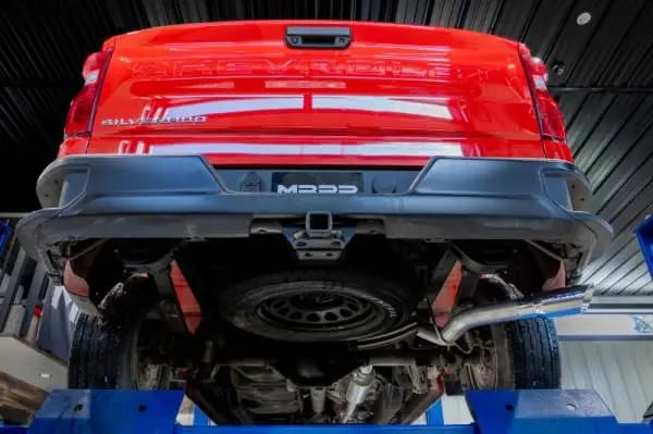 MBRP 19-24 GM 1500 Silverado/Sierra 2.7L Alum. Steel 3 Cat-Back w/ Single Side 4in Single Wall Tip thumbnail 5