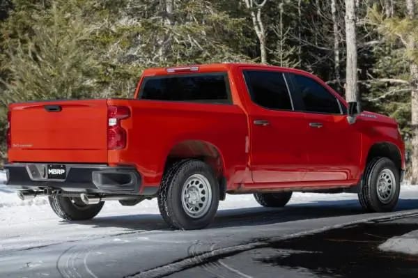 MBRP 2019+ Chevrolet Silverado 1500 / 2019+ GMC Sierra 1500 T304 SS 3in Armor Pro Cat-Back Exhaust thumbnail 3