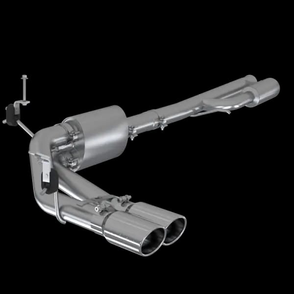 MBRP 2019+ Chevrolet Silverado 1500 4.5L/5.3L Pre-Axle Dual Side Exit w/ 4in OD Tip- T304 thumbnail 2