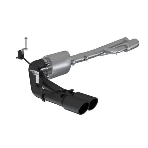 MBRP 2019+ Chevrolet Silverado 1500 4.5L/5.3L Pre-Axle Dual Side Exit w/ 4in OD Tip- Black Coated
