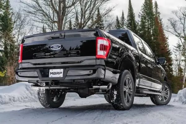MBRP 2021+ Ford F150 2.7L/3.5L/5.0L 3in Aluminized Steel Cat-Back 2.5in Dual Split Side Exhaust thumbnail 3
