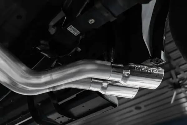 MBRP 15-20 Ford F150 Pre-Axle 4in OD Tips Dual Outlet 3in Black Coated Cat Back Exhaust thumbnail 5