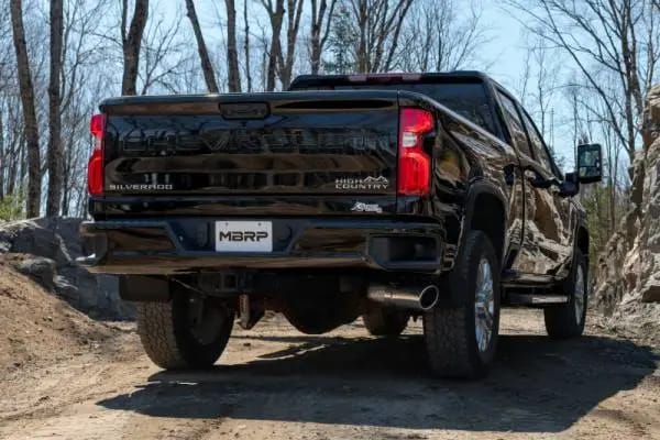MBRP 2020+ GMC/Chevy 2500/3500 6.6L Duramax 4in Mand Bent Tubing Pro-Ser Cat Back Single Side - 304 thumbnail 4