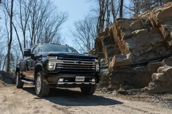 MBRP 2020+ GMC/Chevy 2500/3500 6.6L Duramax 4in Mand Bent Tubing Pro-Ser Cat Back Single Side - Blk thumbnail 2