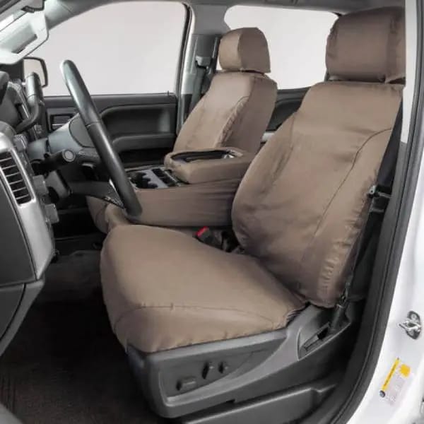 Covercraft 03-06 Chevrolet Silverado Polycotton SeatSaver Custom Front Row Seat Covers - Taupe thumbnail 9