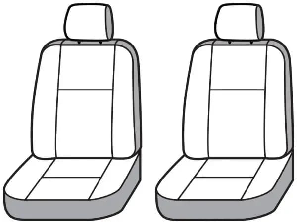 Covercraft 21-24 Ford F-150 Polycotton SeatSaver Custom Front Row Seat Covers - Misty Grey thumbnail 3