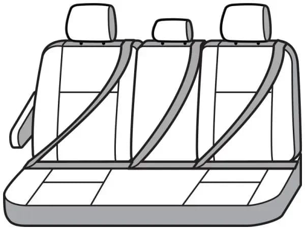 Covercraft 15-21 Ford Transit Waterproof Polyester SeatSaver Custom Second Row Seat Covers - Grey thumbnail 3