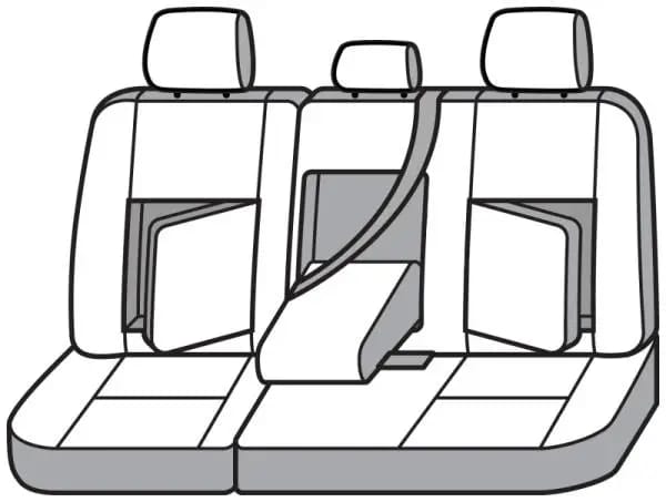 Covercraft 19-24 Chevrolet Silverado Waterproof Polyester SeatSaverSecond Row Seat Covers - Taupe thumbnail 3