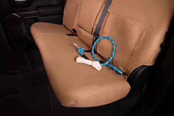 Covercraft 19-24 Chevrolet Silverado Polycotton SeatSaver Custom Second Row Seat Covers - Tan thumbnail 8