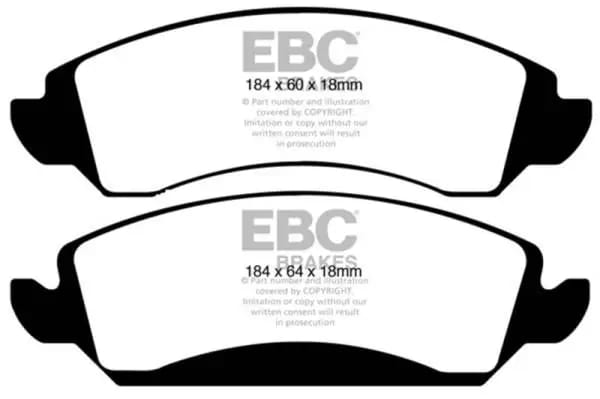 EBC 09-14 Cadillac Escalade 6.0 Hybrid Ultimax2 Front Brake Pads thumbnail 2