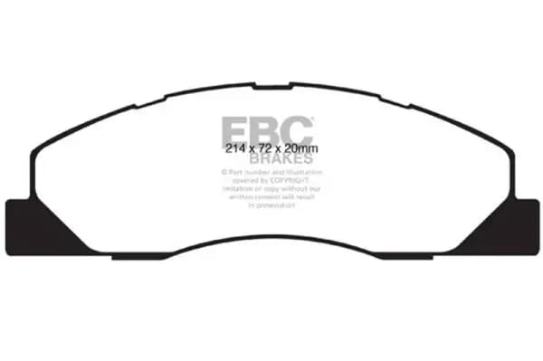EBC 09-11 Dodge Ram 2500 Pick-up 5.7 2WD/4WD Ultimax2 Front Brake Pads thumbnail 2
