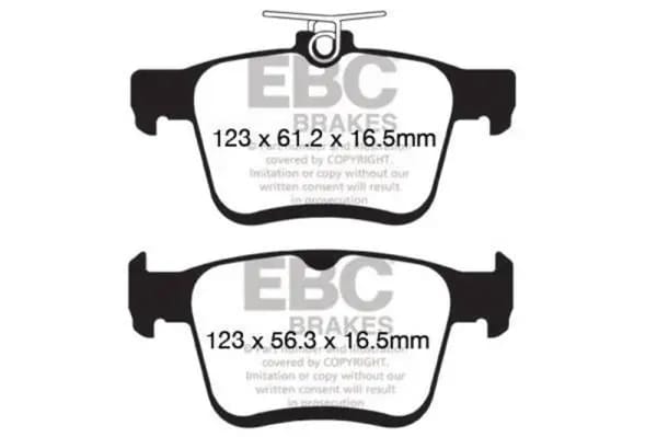 EBC 2014+ Audi A3 1.8 Turbo (w/Electronic Parking Brake) Ultimax2 Rear Brake Pads thumbnail 2